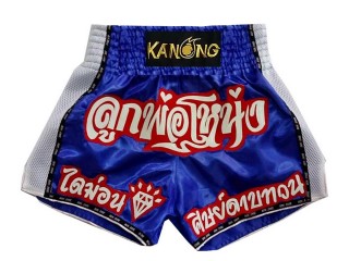 Shorts Boxe Thai Bleu Personnalisé : KNSCUST-1102